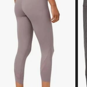Lululemon Women's SZ S Lavender Wunder Under Scallop Hem Crop Luxtreme Yoga